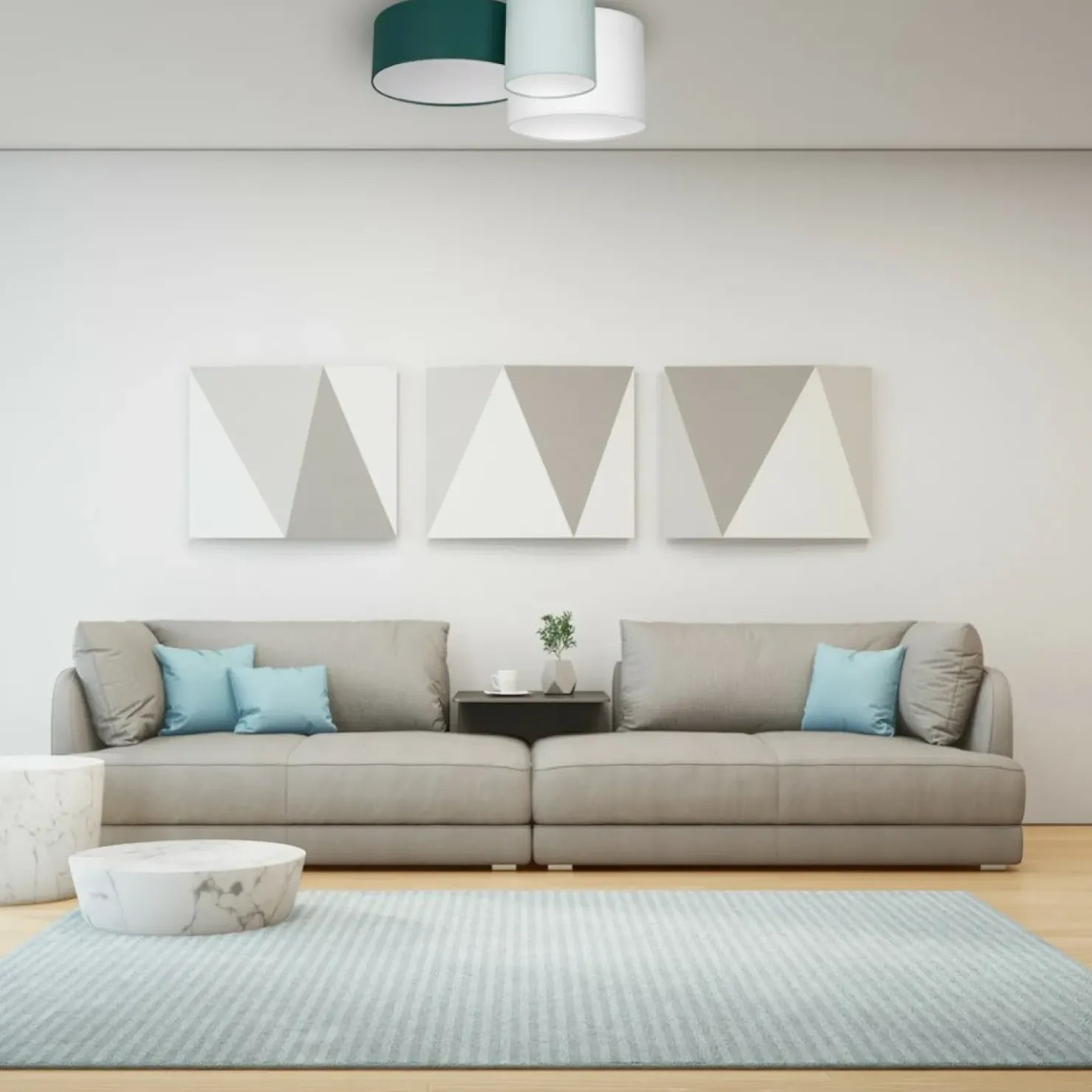 Best Sale Sklep Kaja Potrójna lampa sufitowa z kolorowymi abażurami MLP64580 z serii STAN | Kaja Oświ