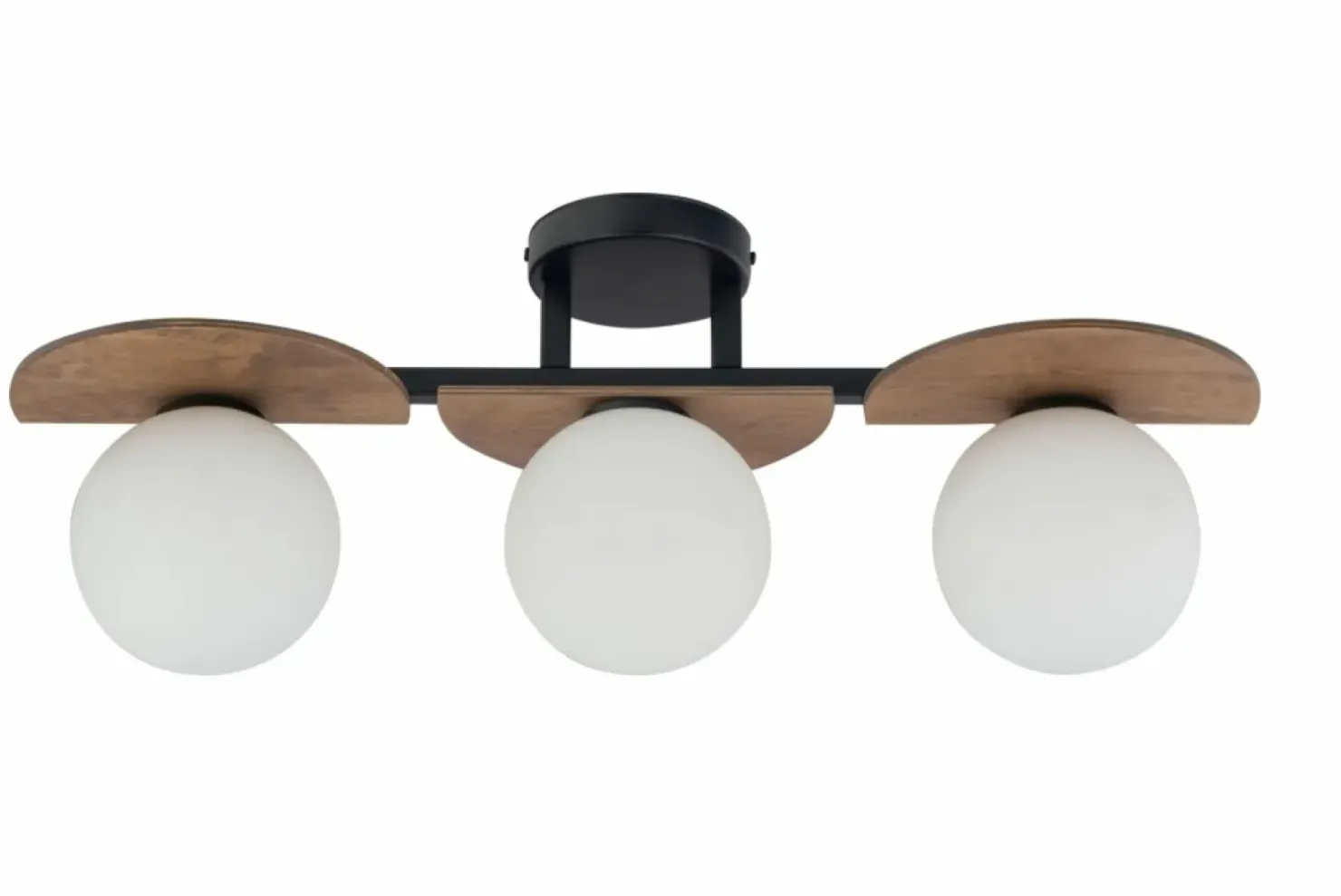 Best Sale Sklep Kaja Potrójna lampa sufitowa z elementami drewna SIG 33302 z serii MIRROR