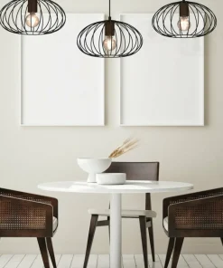 Store Sklep Kaja Potrójna lampa wisząca, brązowe elementy MLP7960 z serii MERIDIANO | Kaja Oświet