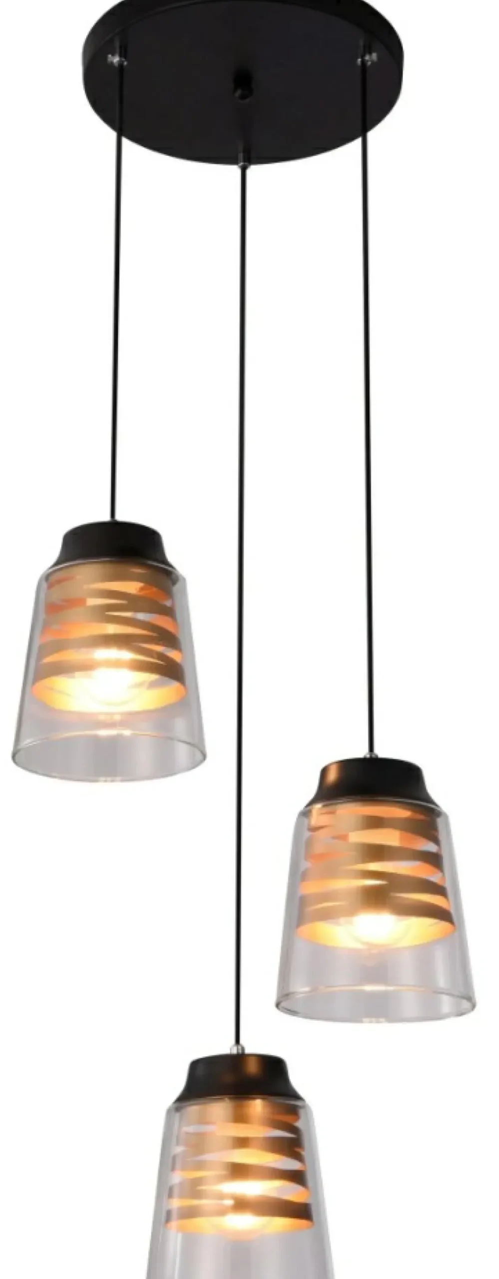 Best Sale Sklep Kaja Potrójna lampa wisząca do kuchni 33-78988 FRESNO | Kaja Oświetlenie czarny