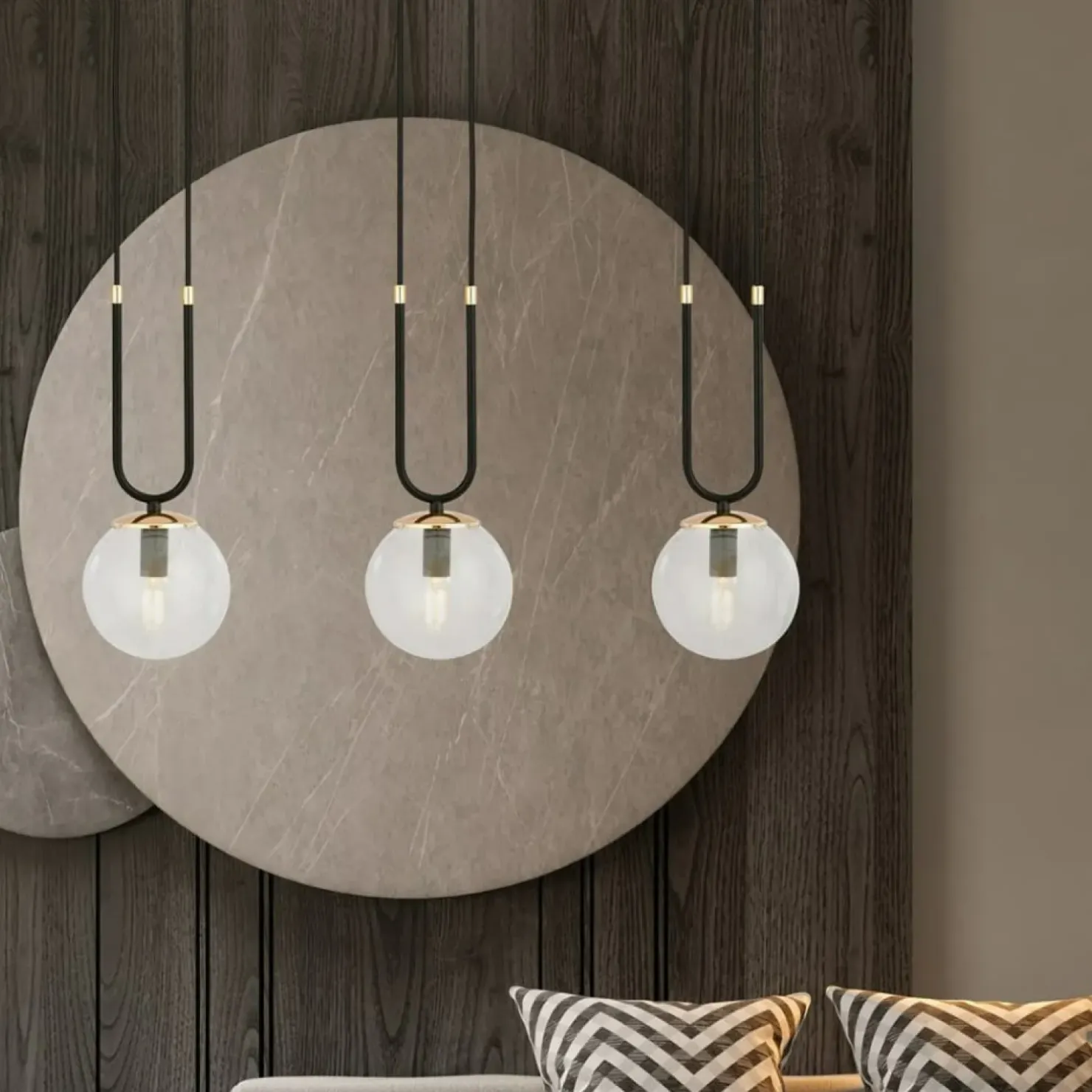 Shop Sklep Kaja Potrójna lampa wisząca do oświetlenia stołu 1114/3 GLAM | Kaja