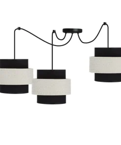 Discount Sklep Kaja Potrójna lampa wisząca do salonu, z abażurami 33-17864 z serii BENETA | Kaja Ośw