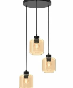 Shop Sklep Kaja Potrójna lampa wisząca, kremowe klosze MLP8372 SOMBRA | Kaja