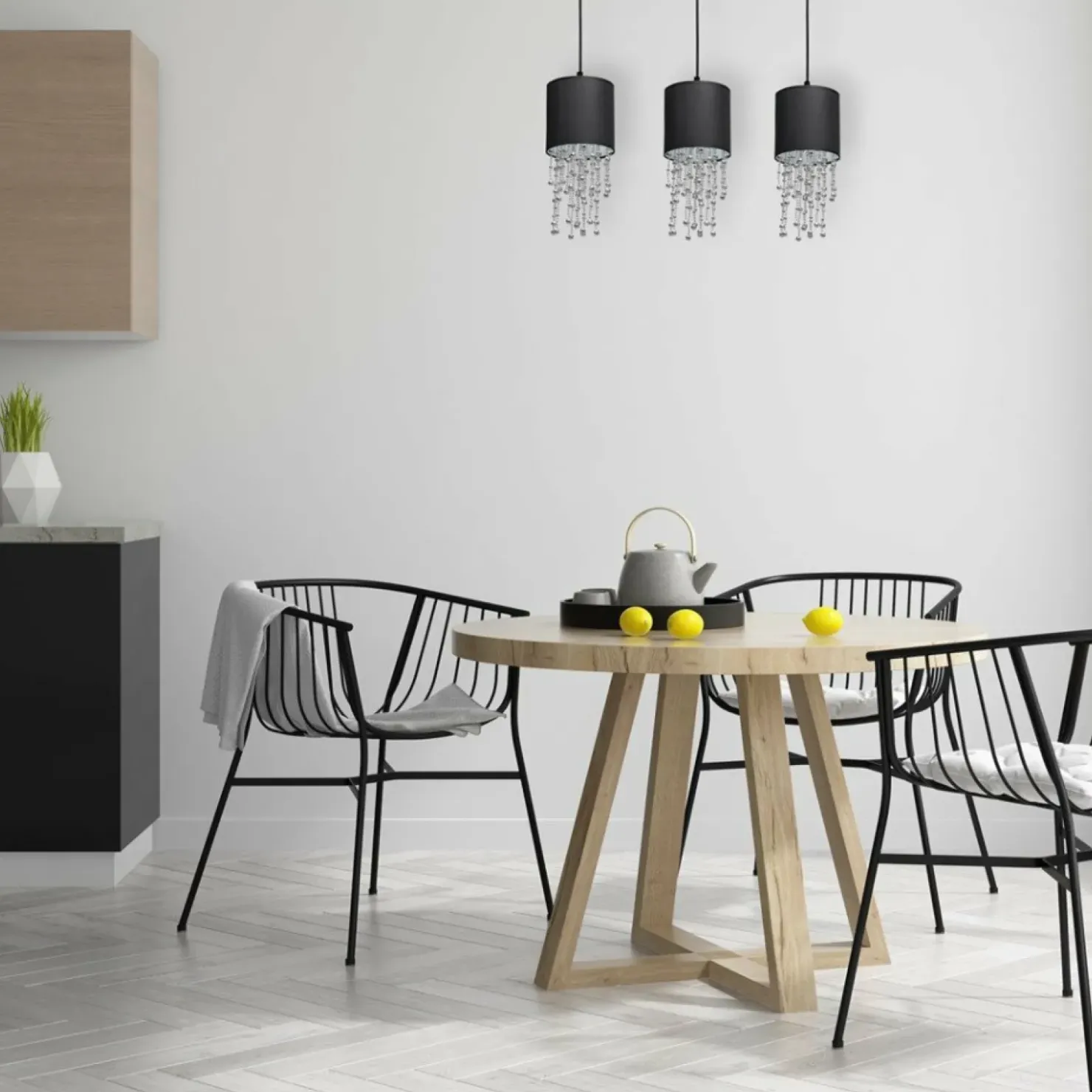 Potrójna lampa wisząca, kryształowa MLP64300 z serii ALMERIA | Kaja Oświetlenie*Sklep Kaja Discount