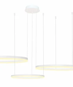 Fashion Sklep Kaja Potrójna lampa wisząca LED, pilot w zestawie AZ4974 HALO | Kaja białypiaskowany