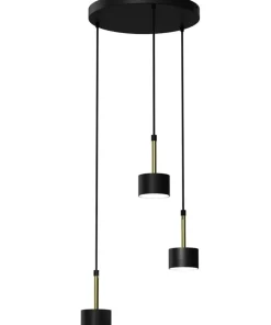 Best Sale Sklep Kaja Potrójna lampa wisząca w czarno-złotym kolorze MLP7762 z serii ARENA | Kaja Oświ