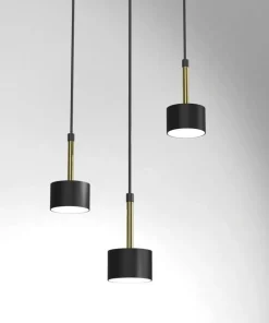 Best Sale Sklep Kaja Potrójna lampa wisząca w czarno-złotym kolorze MLP7762 z serii ARENA | Kaja Oświ