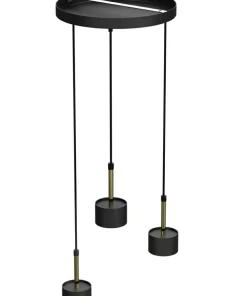 Best Sale Sklep Kaja Potrójna lampa wisząca w czarno-złotym kolorze MLP7762 z serii ARENA | Kaja Oświ