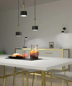 Best Sale Sklep Kaja Potrójna lampa wisząca w czarno-złotym kolorze MLP7762 z serii ARENA | Kaja Oświ