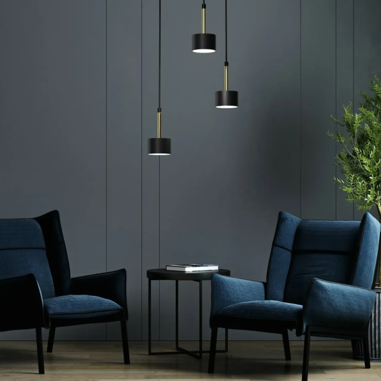 Best Sale Sklep Kaja Potrójna lampa wisząca w czarno-złotym kolorze MLP7762 z serii ARENA | Kaja Oświ