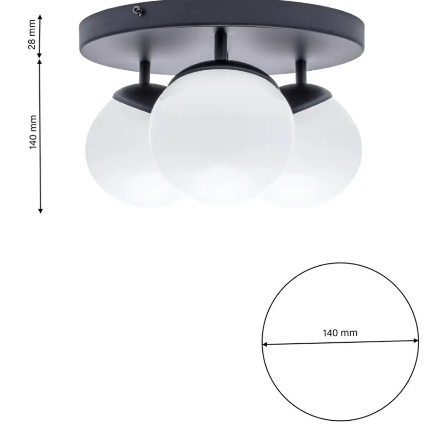 Best Sklep Kaja Potrójna lampa wisząca w klasycznym stylu MLP8858 z serii SFERA | Kaja Oświetlen