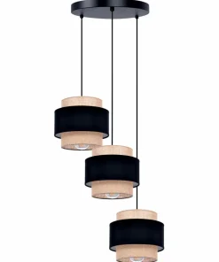 Potrójna lampa wisząca z abażurami, do salonu K-5232 z serii GATO*Sklep Kaja Flash Sale