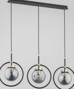 Fashion Sklep Kaja Potrójna lampa wisząca z grafitowymi kloszami AL 62174 | Kaja