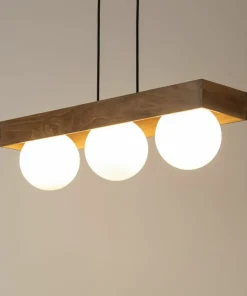 Cheap Sklep Kaja Potrójna lampa wisząca z ozdobnym drewnem SIG 33665 z serii BLOOM