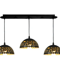 Sale Sklep Kaja Potrójna lampa wisząca ze stylowymi kloszami ML6136 z serii LISA | Kaja Oświetle czarny