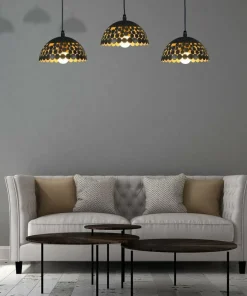 Sale Sklep Kaja Potrójna lampa wisząca ze stylowymi kloszami ML6136 z serii LISA | Kaja Oświetle czarny