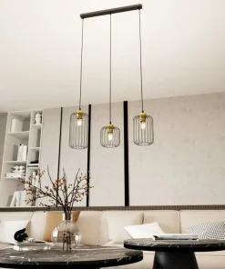 Best Sale Sklep Kaja Potrójna lampa wisząca ze złotymi elementami 1364/3 z serii VANDER