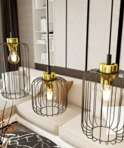 Best Sale Sklep Kaja Potrójna lampa wisząca ze złotymi elementami 1364/3 z serii VANDER