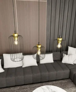 Best Sale Sklep Kaja Potrójna lampa wisząca ze złotymi elementami 1364/3 z serii VANDER