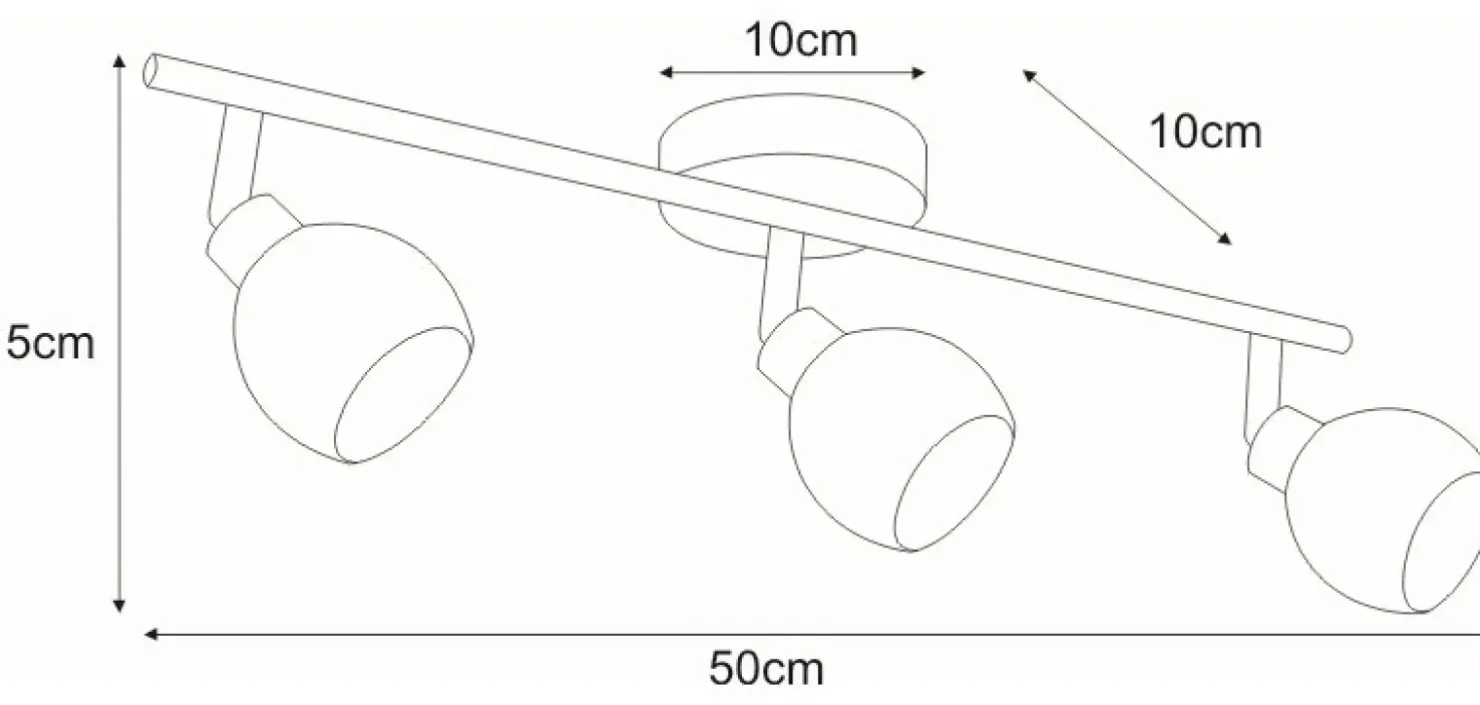 Potrójna lampa z ruchomymi kloszami K-C9528/3 AZELA | Kaja Oświetlenie*Sklep Kaja New