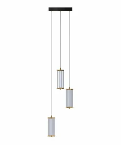 Discount Sklep Kaja Potrójna, złota lampa wisząca do salonu MD3147-3A-3GT CALLY | Kaja