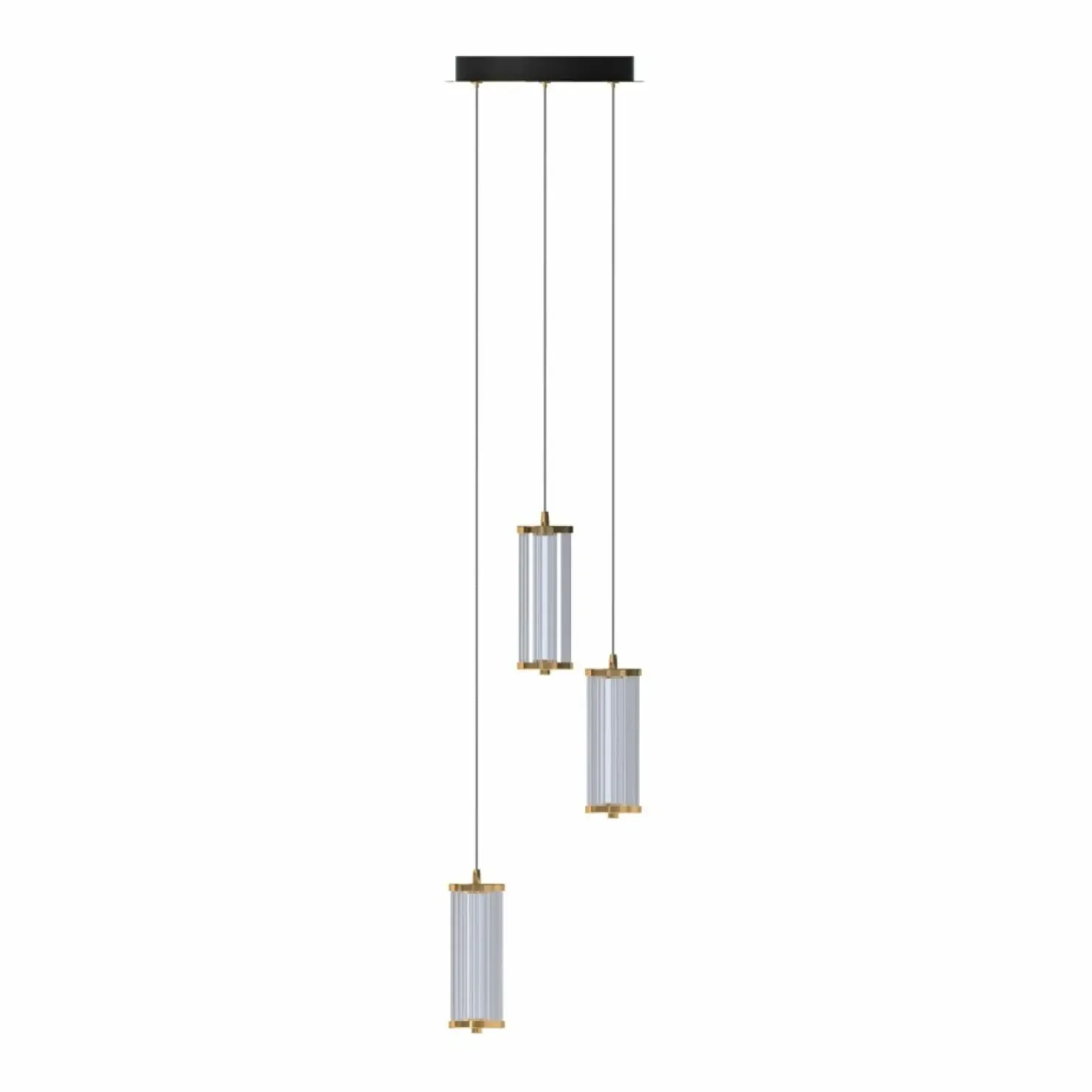 Discount Sklep Kaja Potrójna, złota lampa wisząca do salonu MD3147-3A-3GT CALLY | Kaja