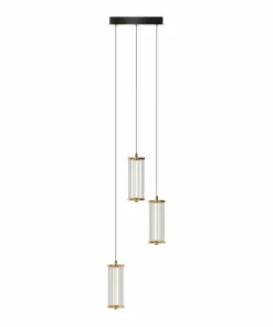 Discount Sklep Kaja Potrójna, złota lampa wisząca do salonu MD3147-3A-3GT CALLY | Kaja