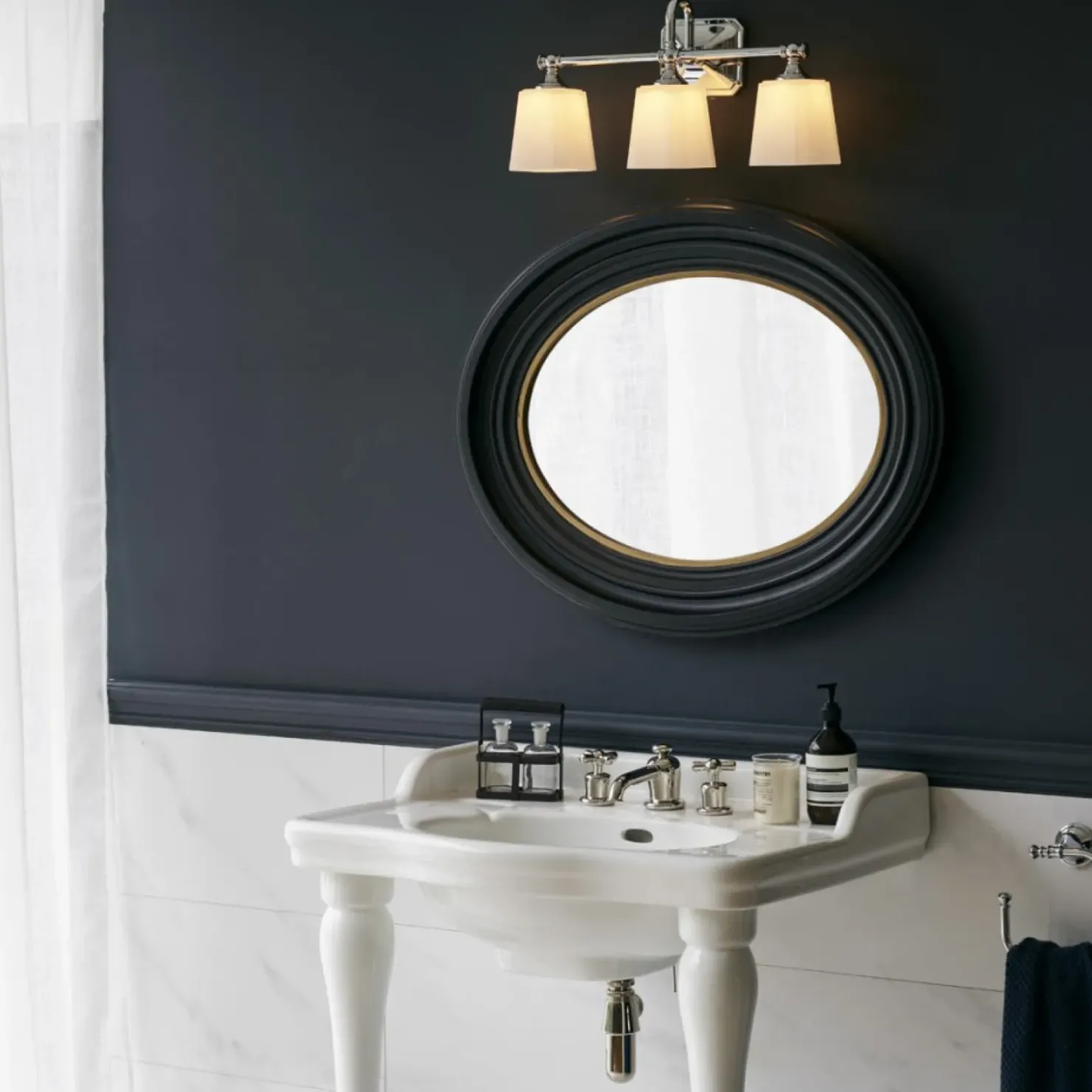 Potrójny kinkiet z kloszami FE-CONCORD3-BATH z serii CONCORD*Sklep Kaja Store