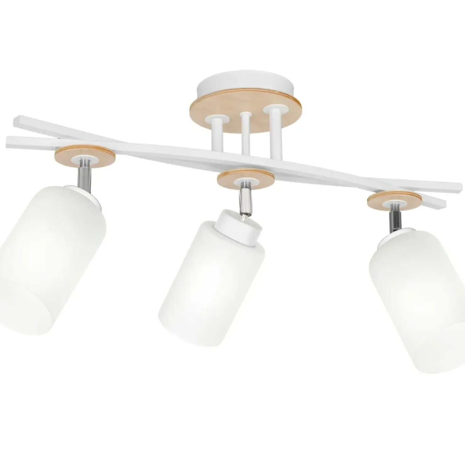 Outlet Sklep Kaja Potrójny reflektor sufitowy, z drewnem LX 1518 z serii TOKIO | Kaja