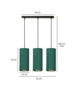 Shop Sklep Kaja Potrójny zwis z zielono-złotymi zwisami 1058/3 BENTE | Kaja