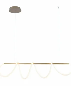 Shop Sklep Kaja Pozioma lampa wisząca LED nad wyspę kuchenną 20006PM-GD BALBO | Kaja
