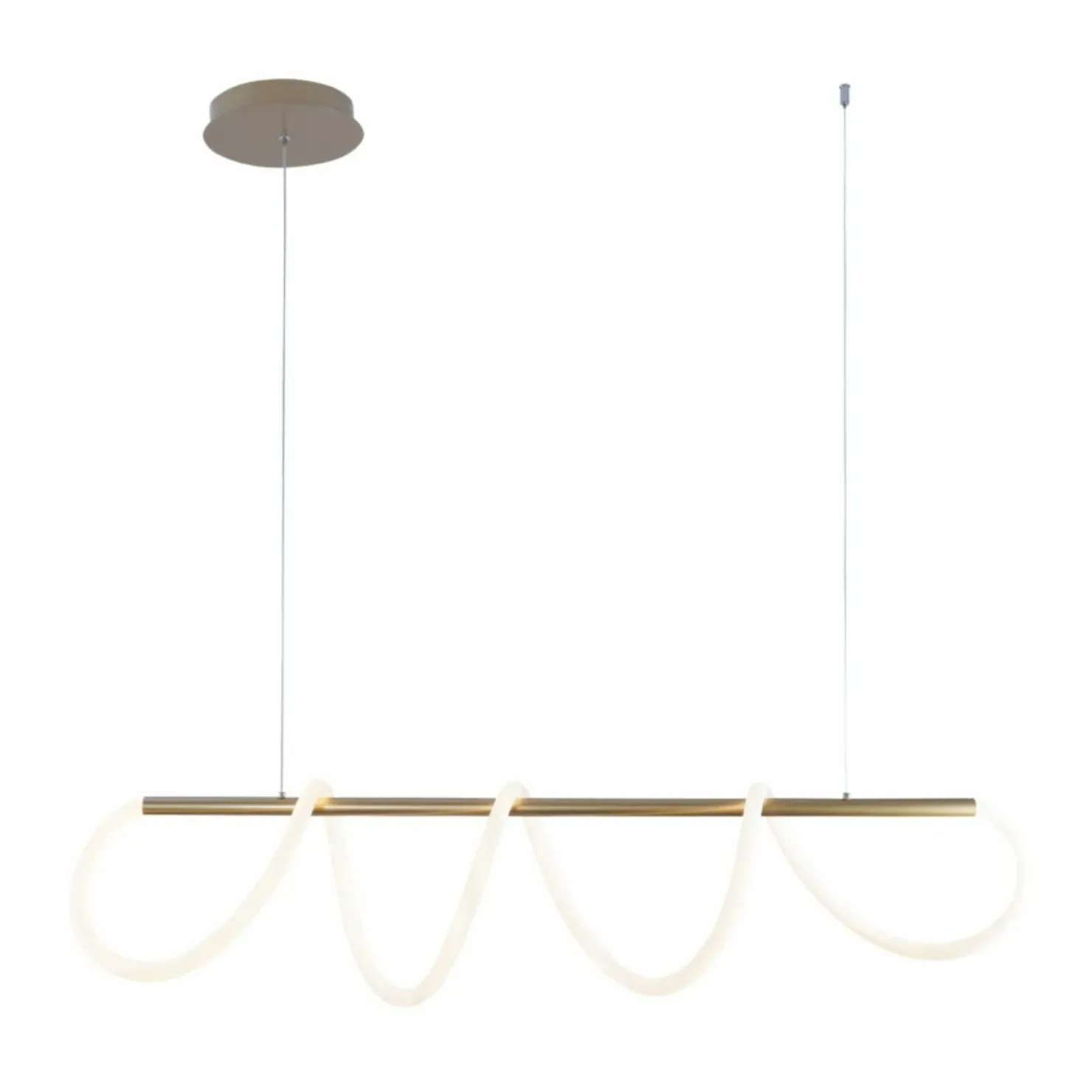 Shop Sklep Kaja Pozioma lampa wisząca LED nad wyspę kuchenną 20006PM-GD BALBO | Kaja