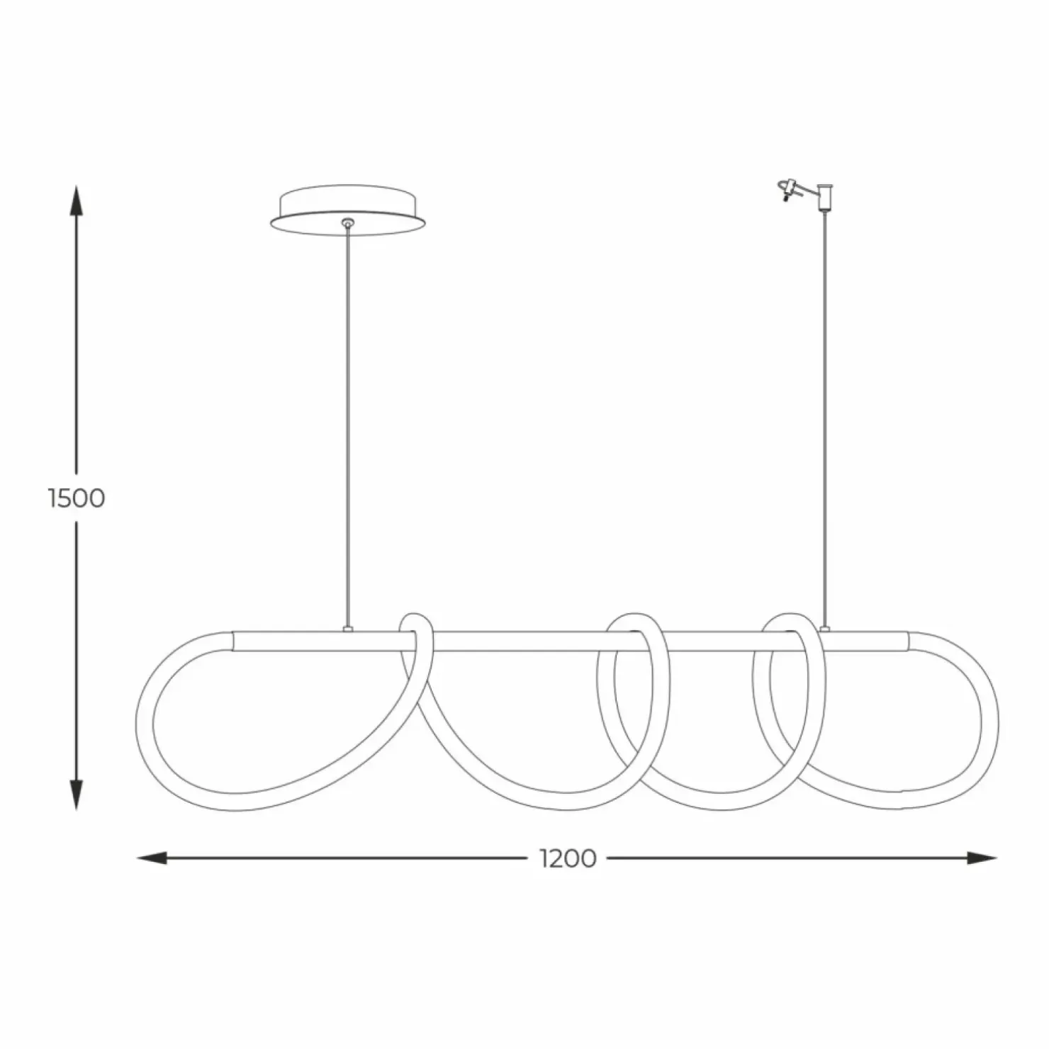Shop Sklep Kaja Pozioma lampa wisząca LED nad wyspę kuchenną 20006PM-GD BALBO | Kaja