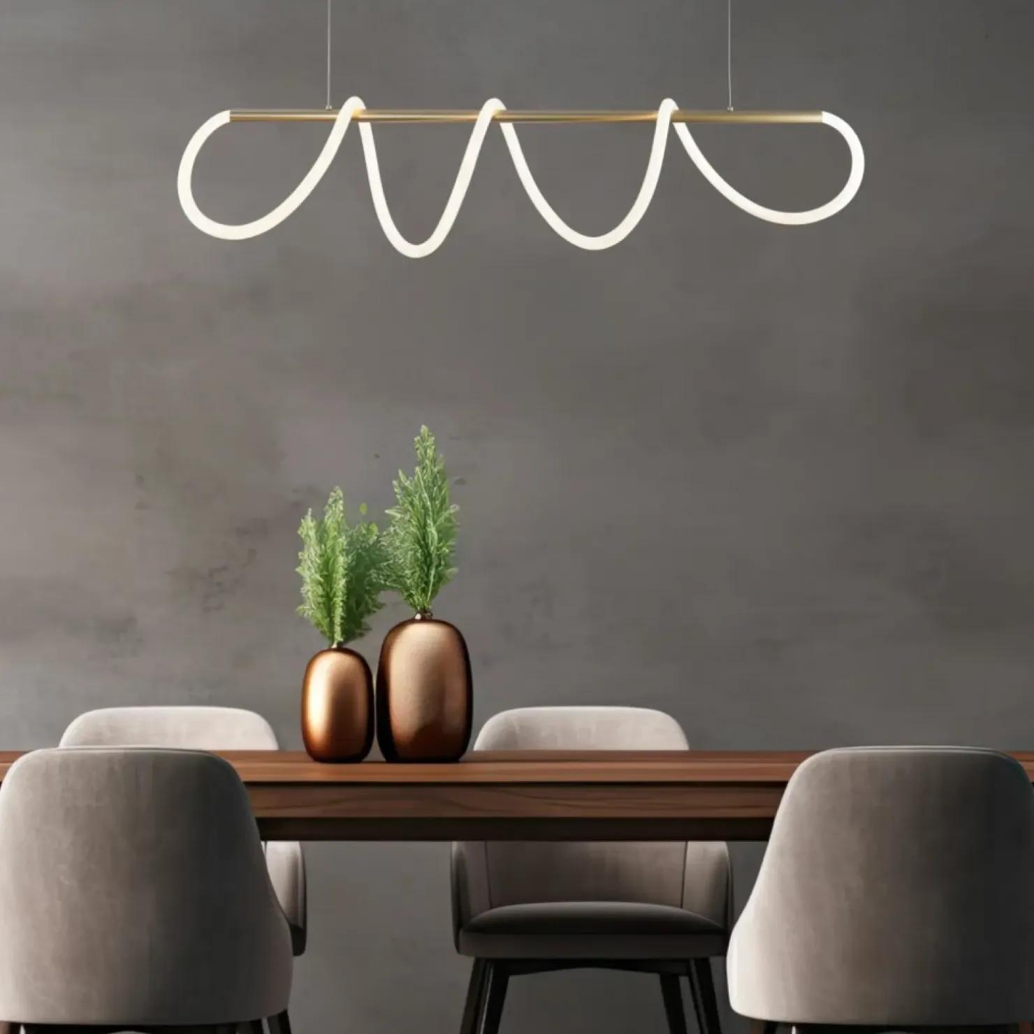 Shop Sklep Kaja Pozioma lampa wisząca LED nad wyspę kuchenną 20006PM-GD BALBO | Kaja