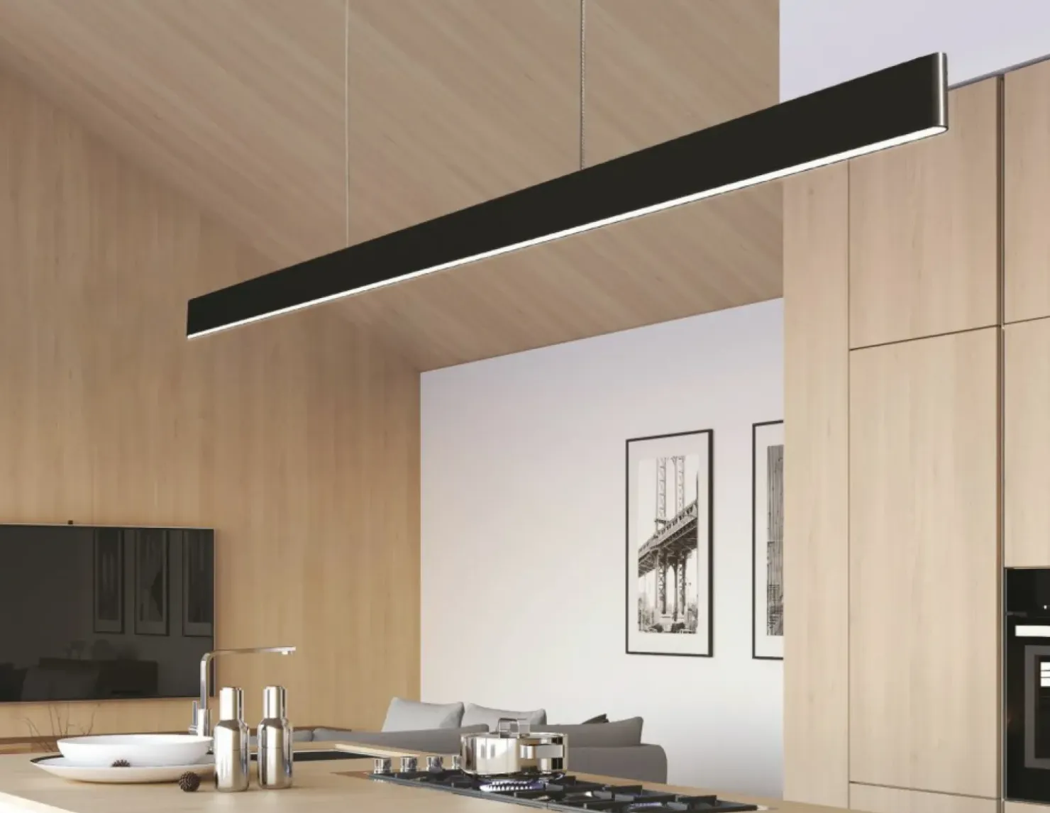 Cheap Sklep Kaja Pozioma, liniowa lampa wisząca oświetlenie stołu AZ5109 OLIVIER | Kaja