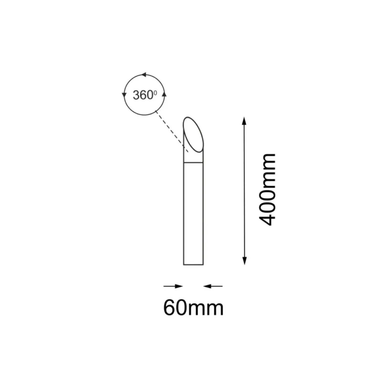 Prosta, antracytowa lampa ogrodowa 40cm ANT 9918 SAGA | Kaja*Sklep Kaja Outlet