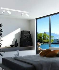 Best Sale Sklep Kaja Prosta, biała lampa sufitowa do salonu MLP8804 HUDSON WHITE | Kaja