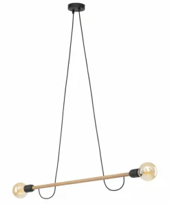 Discount Sklep Kaja Prosta, drewniana lampa wisząca do sypialni TK 4951 z serii HELIX WOOD