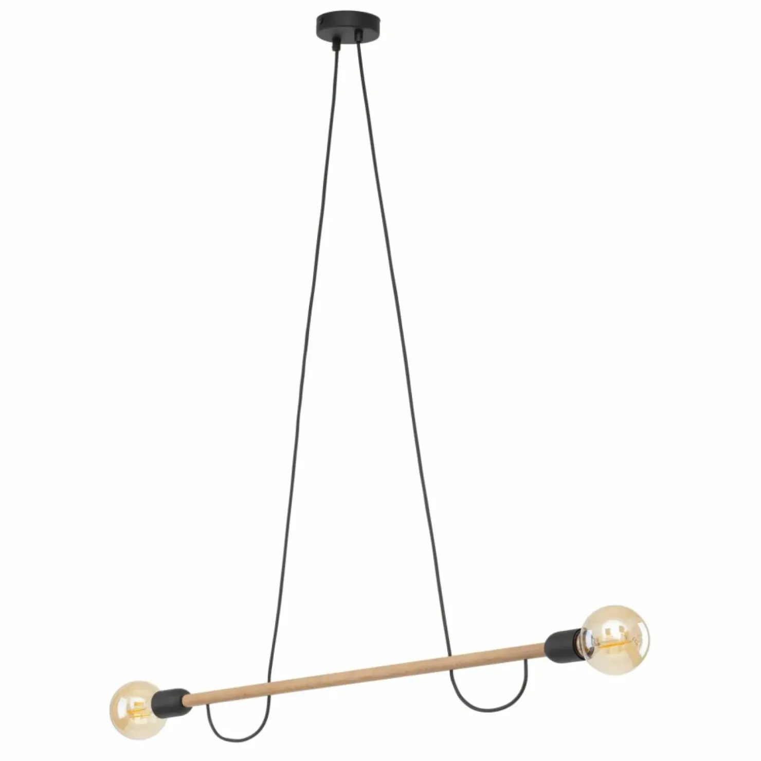 Discount Sklep Kaja Prosta, drewniana lampa wisząca do sypialni TK 4951 z serii HELIX WOOD