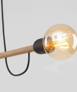 Discount Sklep Kaja Prosta, drewniana lampa wisząca do sypialni TK 4951 z serii HELIX WOOD