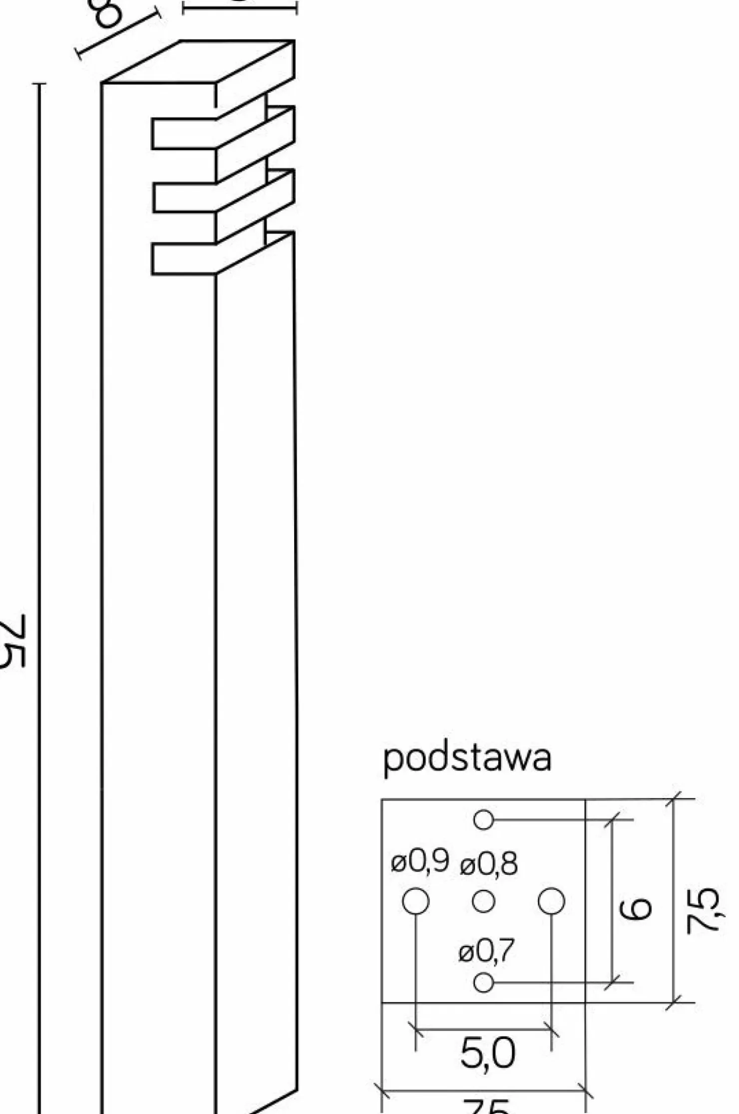 Prosta i nowoczesna lampa stojąca, na E27 RADO 1 AL z serii RADO | Kaja Oświetle*Sklep Kaja Clearance