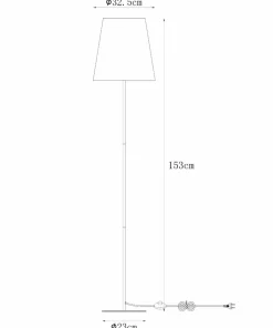 Prosta, klasyczna lampa stojąca z abażurem ZM A4003 z serii RIVA*Sklep Kaja Cheap