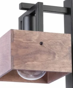 Prosta lampa ścienna z drewnianym kloszem SIG 31752 z serii DAKOTA*Sklep Kaja Flash Sale