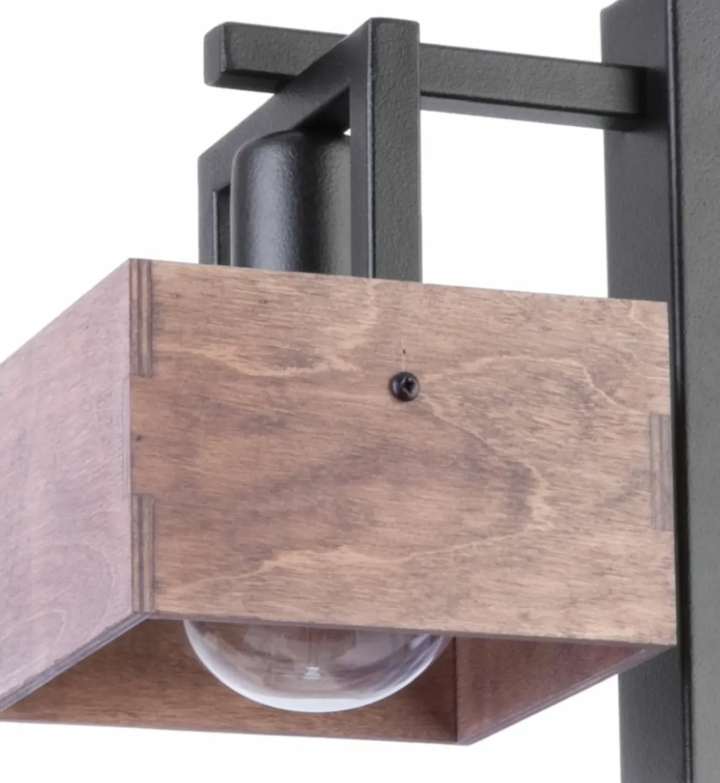 Prosta lampa ścienna z drewnianym kloszem SIG 31752 z serii DAKOTA*Sklep Kaja Flash Sale