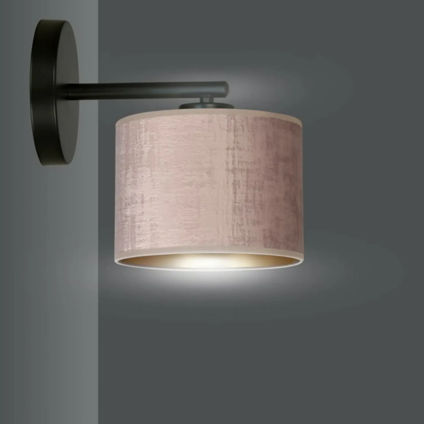 Prosta lampa ścienna z dwukolorowym abażurem 1053/K1 HILDE | Kaja*Sklep Kaja Outlet