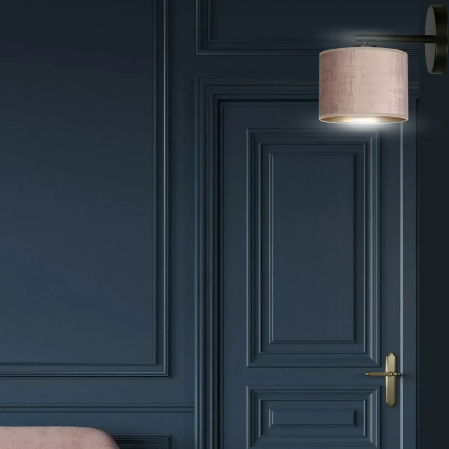 Prosta lampa ścienna z dwukolorowym abażurem 1053/K1 HILDE | Kaja*Sklep Kaja Outlet