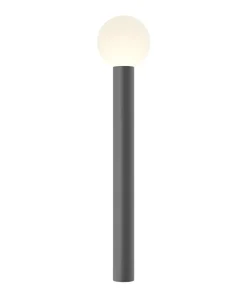 Prosta lampa ogrodowa, słupek z białym kloszem O598FL-01GR serii BOLD*Sklep Kaja Online