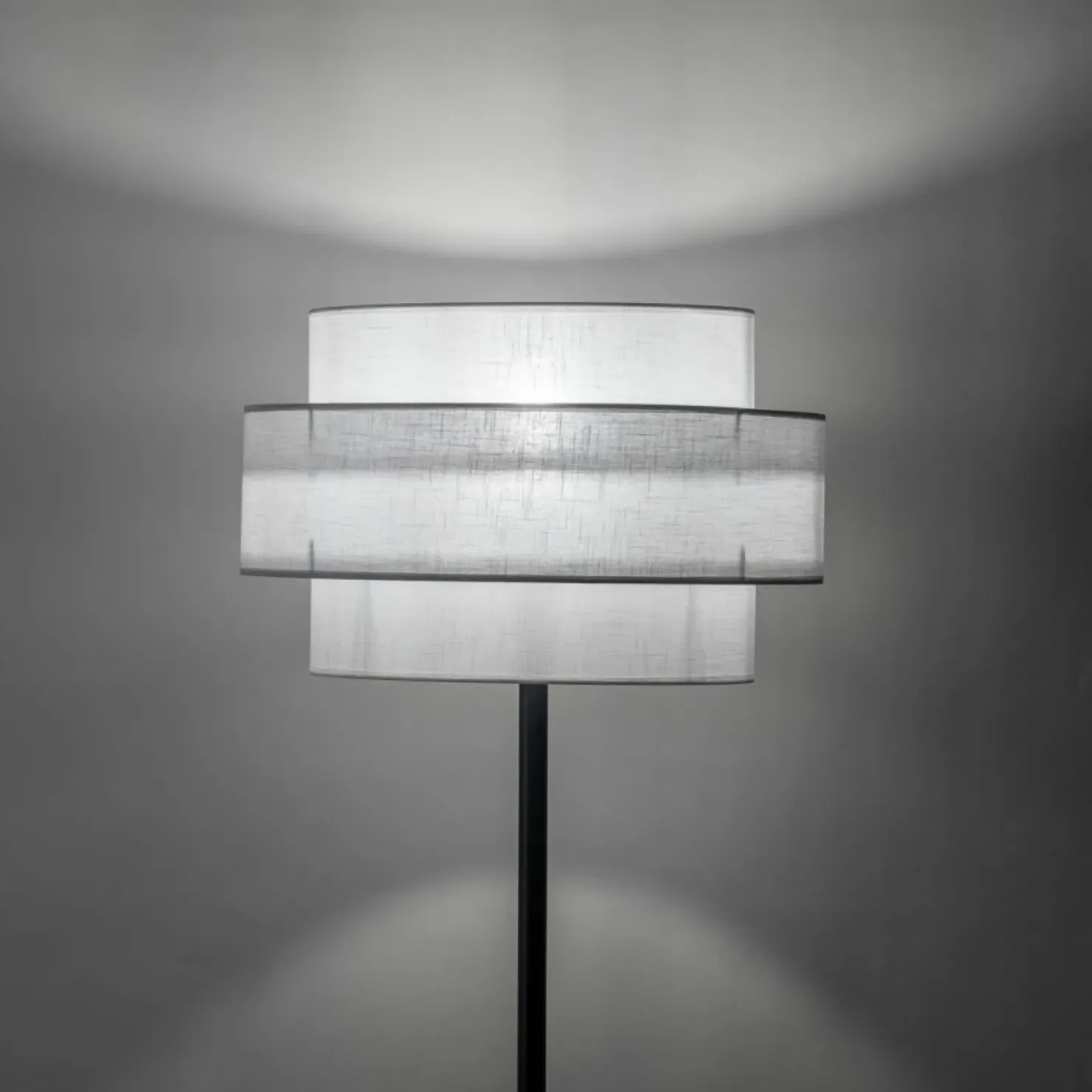 Prosta lampa podłogowa, podwójny abażur TK 5894 CALISTO WHITE | Kaja*Sklep Kaja Best Sale