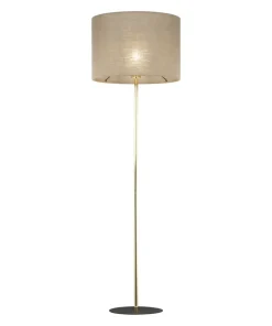 Prosta lampa stojąca do salonu TK 16035 UMBERTO LINEN GOLD | Kaja*Sklep Kaja Shop