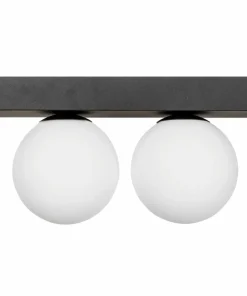 Best Sklep Kaja Prosta lampa sufitowa z 2 białymi kloszami ZM 1205 SPHERE | Kaja